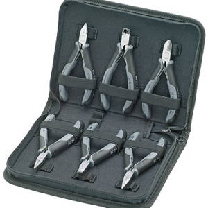 Набор ESD инструмента для электроники, в футляре, 6 пр., KN-: 3512115ESD, 3522115ESD, 3542115ESD, 6432120ESD, 7702115ESD, 7732115ESD