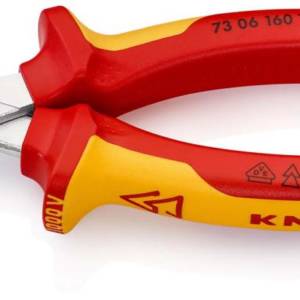 X-Cut Бокорезы VDE, 160 мм, хром, 2-комп диэлектрические ручки, коробчатый шарнир, проушина для страховки