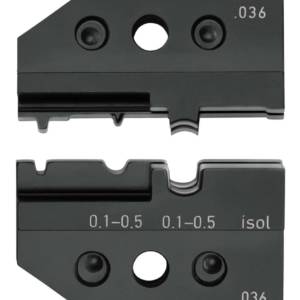 Плашка опрессовочная: изолированные и неизолированные контактные гильзы, 0.1-0.5 мм²