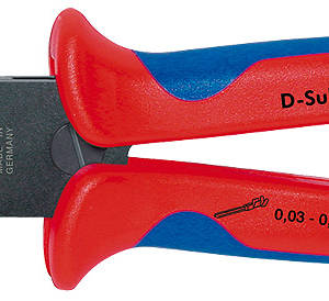 Пресс-клещи для мини-штекеров, 3 гнезда, D-Sub, HD 20, HDE, 0.03-0.56 мм², 190 мм