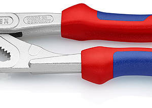 Клещи переставные-гаечный ключ, зев 52 мм, длина 250 мм, хром, 2-комп ручки, проушина для страховки