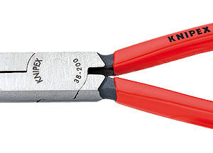 Плоскогубцы механика, плоскокруглые губки 40°, 200 мм, фосфатированные, обливные ручки