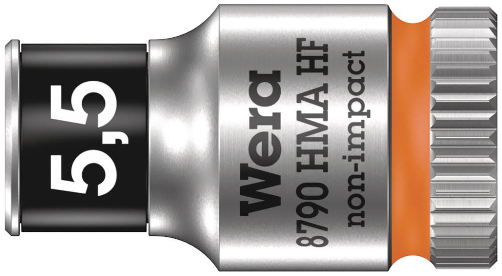 8790 HMA HF Zyklop Головка торцевая 6-гранная, 1/4", с фиксацией, 5.5 x 23 мм