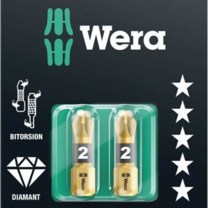 851/2 BDC PH SB набор бит торсионных, алмаз, 1/4" C6.3, PZ 2 x 25 мм, 2 шт