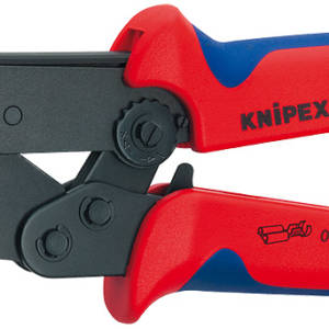 Пресс-клещи, 4 гнезда, штекеры открытые неизолированные 2.8/4.8 мм, 0.10-1.5 мм², длина 195 мм