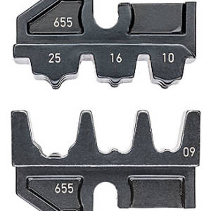 Плашка опрессовочная: изолированные и неизолированные контактные гильзы, 10/16/25 мм², 3 гнезда