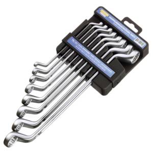 HP-50805-8-M Набор ключей гаечных накидных изогнутых 75°, 6-22 мм, 8 пр.