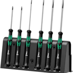 2035/6 A Kraftform Micro Набор отвёрток прецизионных + подставка, 6 пр., PH 00×60/0x60, SL 0.30×1.8x