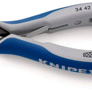 Плоскогубцы захватные прецизионные для электроники, плоские широкие губки с насечкой, 130 мм, 2-комп