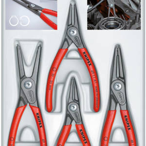 Набор щипцов прецизионных для внутренних и внешних стопорных колец, 4 пр., SB