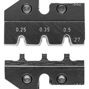 Плашка опрессовочная: штекеры MQS, 0.25/0.35/0.5 мм², 3 гнезда
