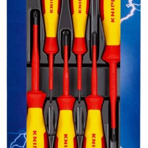 Набор отвёрток VDE диэлектрических, с узким концом, 6 пр., PH0/1/2, PZ0/1/2