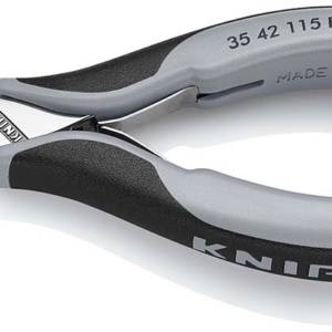 Плоскогубцы захватные для электроники ESD, круглые губки 45°, 115 мм, 2-комп антистатические ручки