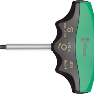 400 Hex Индикатор крутящего момента с Т-образной рукояткой с внешним шестигранником, 4 x 4.0 Нм, фиксированный момент