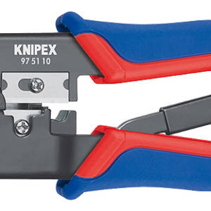 Пресс-клещи для штекеров RJ, 2 гнезда, RJ 11/12 (6-pin), RJ 45 (8-pin), 190 мм, SB