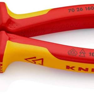 Бокорезы VDE, маленькая фаска, 160 мм, хром, 2-комп диэлектрические ручки