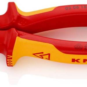 Плоскогубцы комбинированные особой мощности VDE, 180 мм, хром, 2-комп диэлектрические ручки