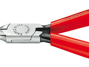 Длинногубцы, острые плоские прямые гладкие губки 55 мм, длина 160 мм, фосфатированные, обливные ручки, SB