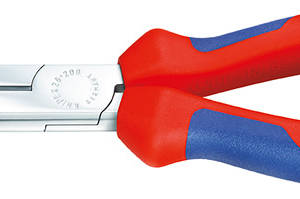 Длинногубцы с режущими кромками, 200 мм, хром, 2-комп ручки