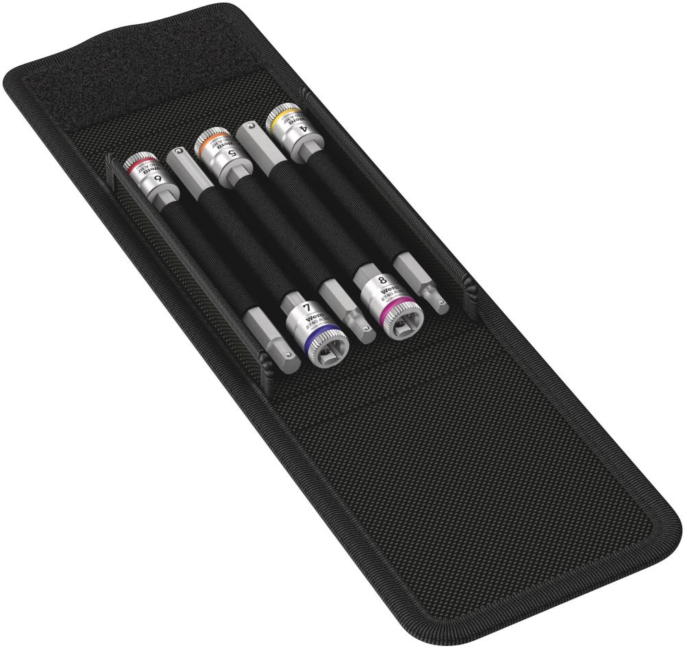 8740 A HF 1 Zyklop Набор головок торцевых с вставкой-битой с внешним шестигранником, с фиксацией, 1/4", 5 пр.