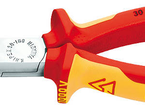 Круглогубцы VDE, губки без насечек 41 мм, длина 160 мм, хром, 2-комп ручки