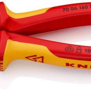 Бокорезы VDE, 160 мм, хром, 2-комп диэлектрические ручки, проушина для страховки