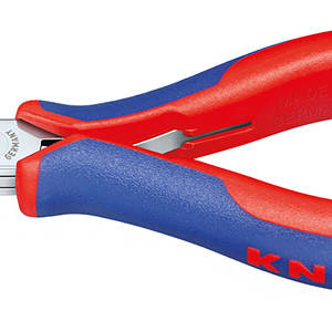 Длинногубцы захватные для электроники, круглые губки 45°, 145 мм, 2-комп ручки