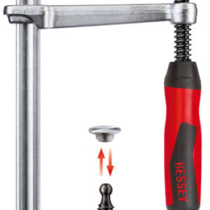 GM60Z-2K OMEGA Струбцина цельнометаллическая 600/120, 5 кН, 2К ручка