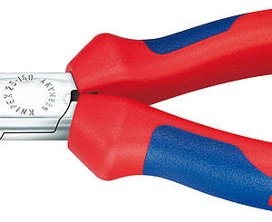 Длинногубцы с режущими кромками, 160 мм, хром, 2-комп ручки, SB