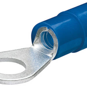 Наконечники кабельные, изолированные, "кольцо", синие, под винт Ø 6 мм, 1.5-2.5 мм², 100 шт