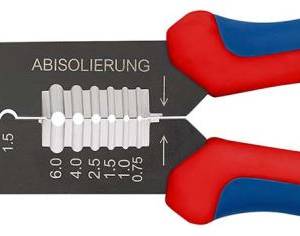 Пресс-клещи, 3 гнезда, изолированные кабельные наконечники и штекеры: 0.5-6.0 мм², длина 240 мм, SB