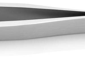 Пинцет режущий, мартенситная сталь, 115 мм, гладкие изогнутые губки