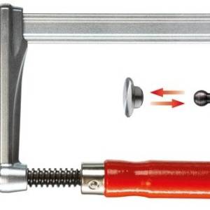 GZ20 Струбцина цельнометаллическая 200/100, 6 кН, деревянная ручка