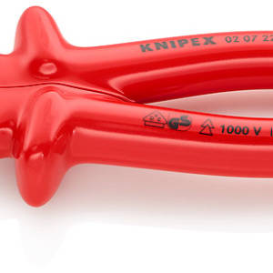 Плоскогубцы комбинированные особой мощности VDE, 225 мм, хром, обливные диэлектрические ручки