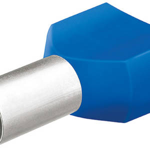 Гильзы контактные сдвоенные изолированные (НШВИ), синие, 2×16.00 мм², 25 шт, 29 мм