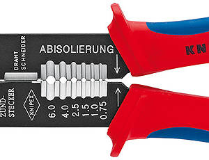 Пресс-клещи, 3 гнезда, штекеры открытые неизолированные 6.3 мм: 0.5-2.5 мм², длина 230 мм