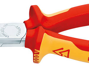 Длинногубцы с режущими кромками VDE, губки 40°, 160 мм, фосфатированные, 2-комп ручки