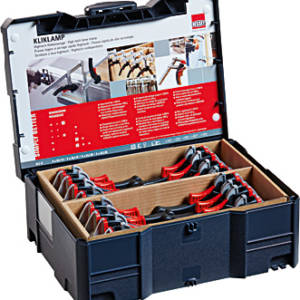 KLI-S KliKlamp Набор струбцин рычажных, 16 пр., в чемодане T-Loc, 4 x KLI12 / KLI16 / KLI20 / KLI25