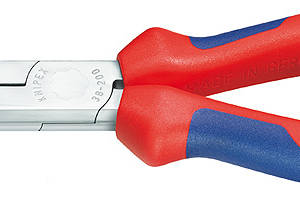 Плоскогубцы механика, плоскокруглые губки 40°, 200 мм, хром, 2-комп ручки