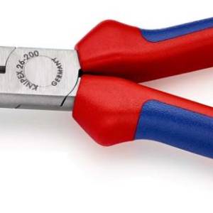 Длинногубцы с режущими кромками, губки 40°, 200 мм, фосфатированные, 2-комп ручки, проушина для страховки, BK