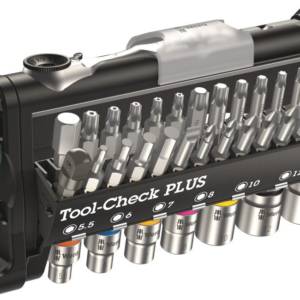 Tool-Check PLUS Набор бит и головок с трещоткой и отвёрткой-битодержателем, 39 пр.