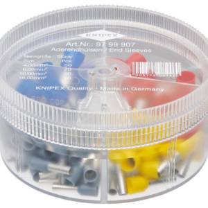 Набор изолированных контактных гильз, 4 мм² 50 шт, 6 мм² 20 шт, 10 мм² 20 шт, 16 мм² 10 шт