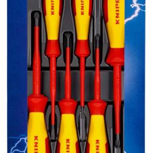 Набор отвёрток VDE диэлектрических, c узким концом, 6 пр., SL2.5/4.0, PH1/2, PZ1/2