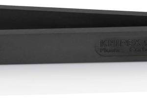 Пинцет углепластиковый ESD, 115 мм, гладкие прямые тупые губки, чёрный матовый…3