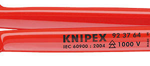 Пинцет VDE захватный прецизионный, зазубренные губки с тонкими кончиками 45°, хром, 150 мм