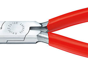 Длинногубцы с режущими кромками, 125 мм, хром, обливные ручки