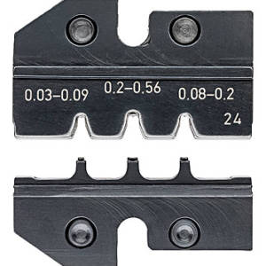 Плашка опрессовочная: штекеры D-Sub, HD 20, HDE, 0.03-0.56 мм², 3 гнезда