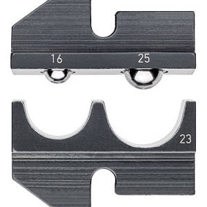 Плашка опрессовочная: неизолированные кабельные наконечники и соединители, 16/25 мм², 2 гнезда