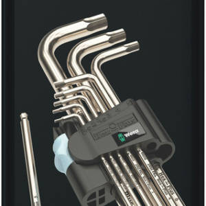 3950/9 PKL Hex-Plus Stainless 1 SB Набор Г-образных ключей, нерж., с шаром, 9 пр., 1.5/2/2.5/3/4/5/6/8/10 мм