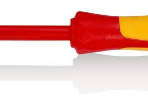 Отвёртка VDE шлицевая плоская SL 3.5×0.6×100 мм, длина 202 мм, диэлектрическая